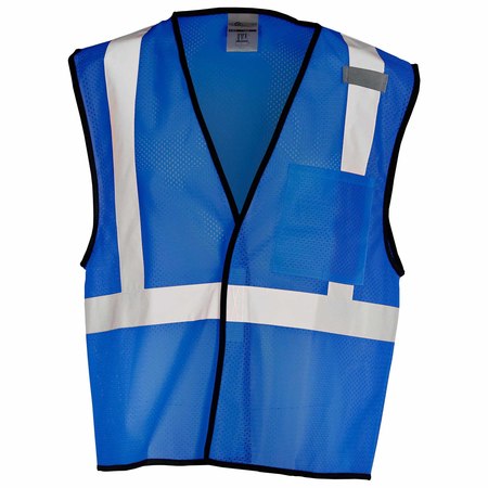 KISHIGO 4X-5X, Royal Blue Enhanced Visibility Economy Mesh Vest B121-4X-5X